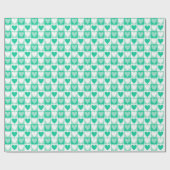 Grünes Karussell Geschenkpapier (Flach)