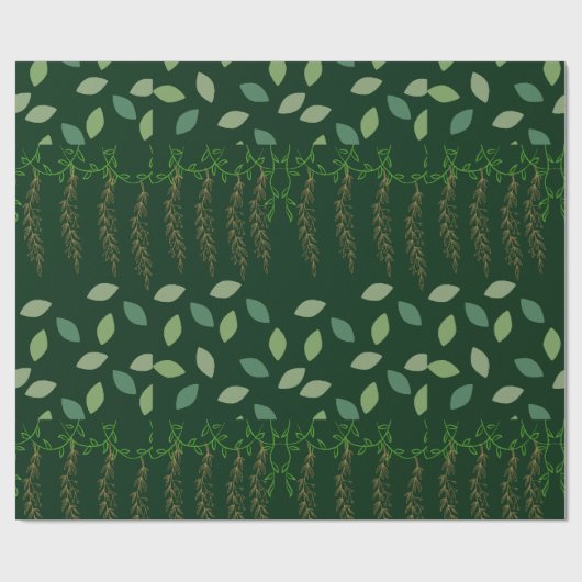 Grünes Kaskadengewächse Geschenkpapier (Flach)
