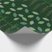 Grünes Kaskadengewächse Geschenkpapier (Ecke)