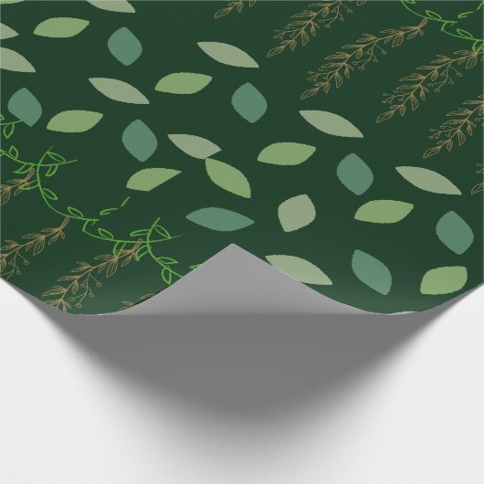 Grünes Kaskadengewächse Geschenkpapier (Ecke)