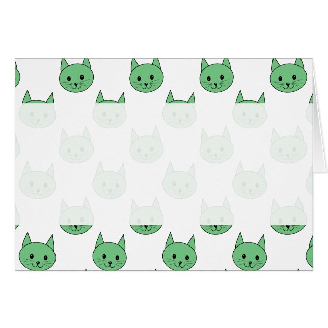 Grünes Katzenmuster (Vorderseite (Horizontal))