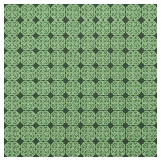 Grünes keltisches irisches Knoten-Gewebe Stoff (Muster)