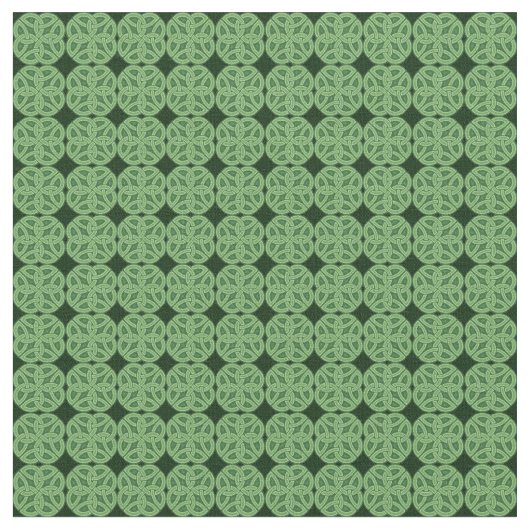 Grünes keltisches irisches Knoten-Gewebe Stoff (Nahaufnahme)