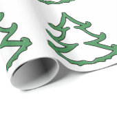 Grünes Kiefer-Packpapier Geschenkpapier (Rolleneckpunkt)