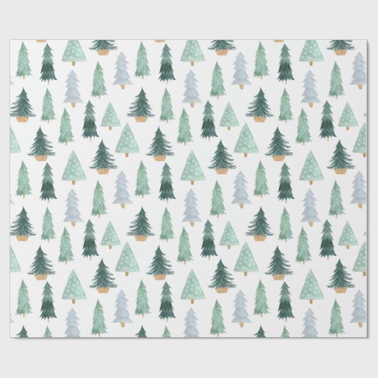 Grünes Kiefer-Weihnachtsgeschenk-Packpapier Geschenkpapier (Flach)