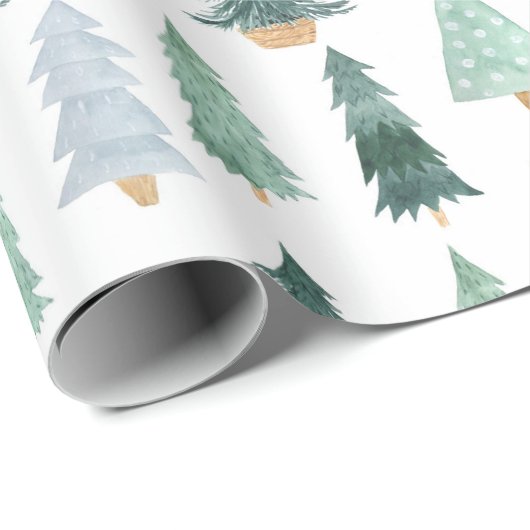 Grünes Kiefer-Weihnachtsgeschenk-Packpapier Geschenkpapier (Rolleneckpunkt)