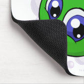 Grünes Kiko, das durch Kiko See swishing ist Mousepad (Ecke)