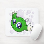 Grünes Kiko, das durch Kiko See swishing ist Mousepad (Mit Mouse)