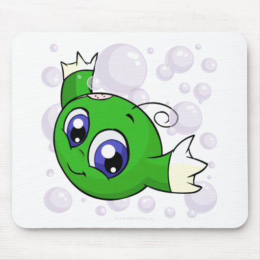Grünes Kiko, das durch Kiko See swishing ist Mousepad (Vorne)