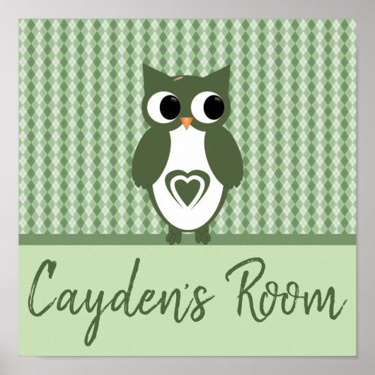 Grünes Kinderzimmer Poster (Vorne)