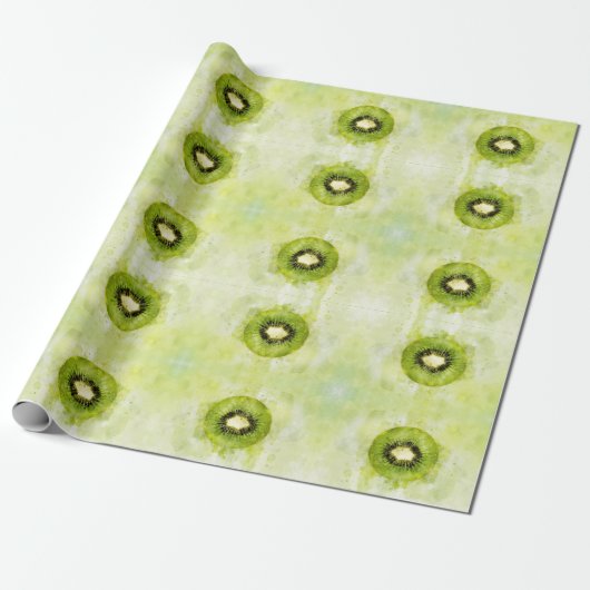 Grünes Kiwi-Wrapping-Papier Geschenkpapier (Ungerollt)