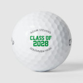 Grünes klassisches Geschenk für Großstudiengang Golfball (Vorderseite)