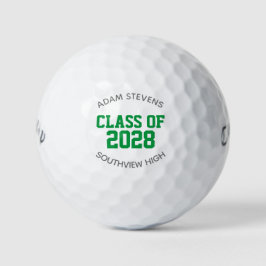 Grünes klassisches Geschenk für Großstudiengang Golfball