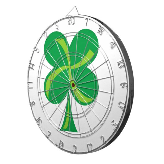 Grünes Kleeblatt Dartscheibe (Vorderseite rechts)