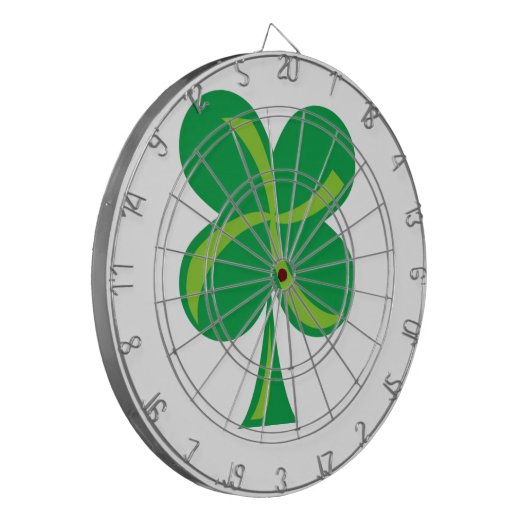 Grünes Kleeblatt Dartscheibe (Vorderseite Links)