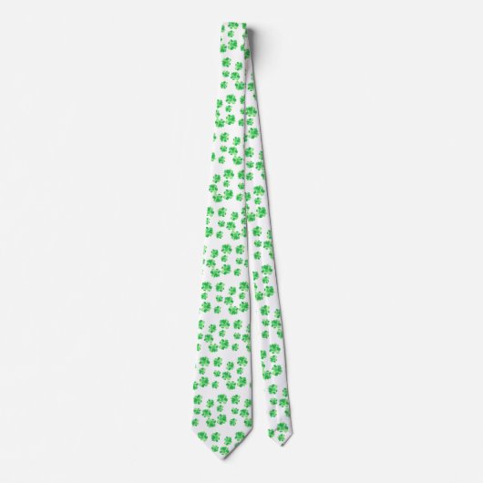 Grünes Kleeblatt der Kleeblätter Holiday Neck Ties Krawatte (Vorderseite)