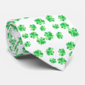 Grünes Kleeblatt der Kleeblätter Holiday Neck Ties Krawatte (Gerollt)