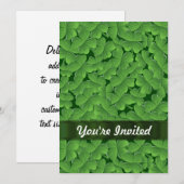 Grünes Kleeblatt Einladung (Vorne/Hinten)