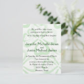 Grünes Kleeblatt Einladung zur Hochzeit (Stehend Vorderseite)