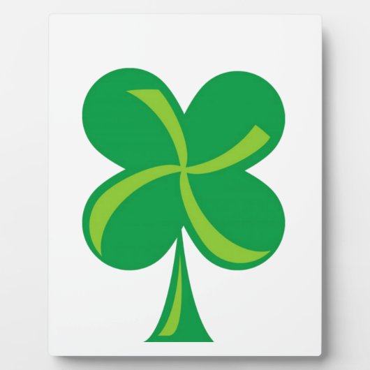 Grünes Kleeblatt Fotoplatte (Vorderseite)