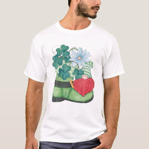 Grünes Kleeblatt für Mädchen T-Shirt