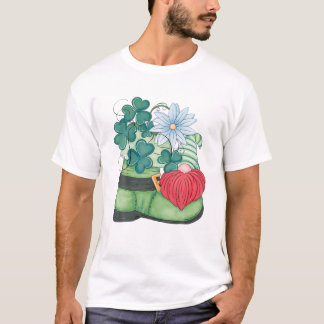 Grünes Kleeblatt für Mädchen T-Shirt