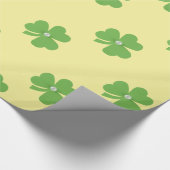 Grünes Kleeblatt für St. Patrick's Day Geschenkpapier (Ecke)