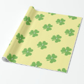 Grünes Kleeblatt für St. Patrick's Day Geschenkpapier (Ungerollt)