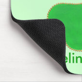 Grünes Kleeblatt Gefühl gut, Affirmation Mousepads (Ecke)