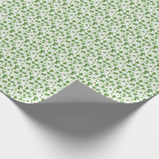 Grünes Kleeblatt Geschenkpapier Wrap Wrapping Papi (Ecke)