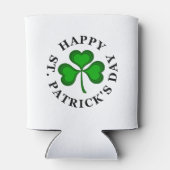 Grünes Kleeblatt GLÜCKLICH ST. PATRICK'S DAY Dosenkühler (Rückseite)