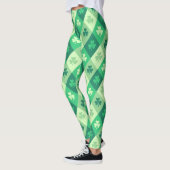 Grünes Kleeblatt-glücklicher St. Patricks Day-Spaß Leggings (Links)