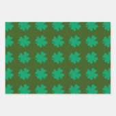 Grünes Kleeblatt Leaf Muster St Patrick's Day 2024 Geschenkpapier Set (Vorderseite 3)