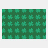 Grünes Kleeblatt Leaf Muster St Patrick's Day 2024 Geschenkpapier Set (Vorderseite 2)