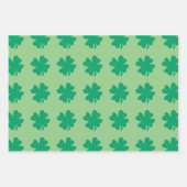 Grünes Kleeblatt Leaf Muster St Patrick's Day 2024 Geschenkpapier Set (Vorderseite)