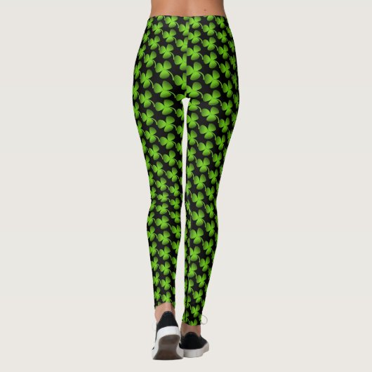 Grünes Kleeblatt Leggings (Rückseite)