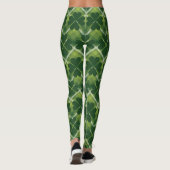 Grünes Kleeblatt mit Streifen St Patrick's Day Leggings (Rückseite)