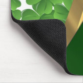 Grünes Kleeblatt Mousepad (Ecke)