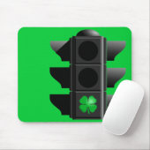 grünes Kleeblatt. Mousepad (Mit Mouse)