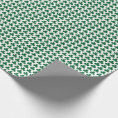 Grünes Kleeblatt-Muster Geschenkpapier (Ecke)