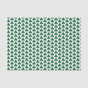Grünes Kleeblatt-Muster Seidenpapier
