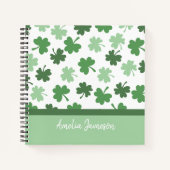 Grünes Kleeblatt Notizblock (Vorderseite)