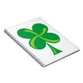 Grünes Kleeblatt Notizblock (Rechte Seite)