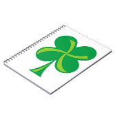 Grünes Kleeblatt Notizblock (Linke Seite)