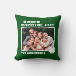 Grünes Kleeblatt Personalisiertes Foto Kissen
