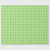 Grünes Kleeblatt Polka Punkte Muster Geschenkpapier (Flach)