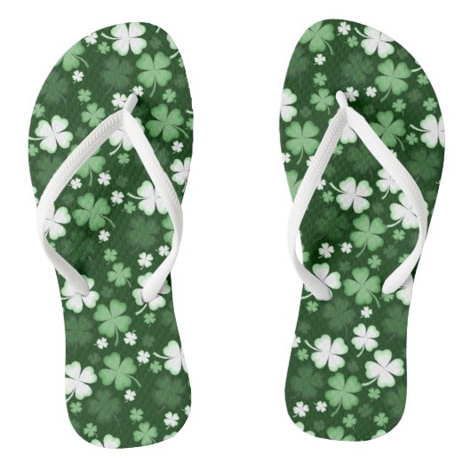 Grünes Kleeblatt, St. Patrick's Day Badesandalen (Fußbett)