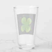 Grünes Kleeblatt St Patrick's Day Glas (Rückseite)