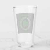 Grünes Kleeblatt St Patrick's Day Glas (Rückseite)