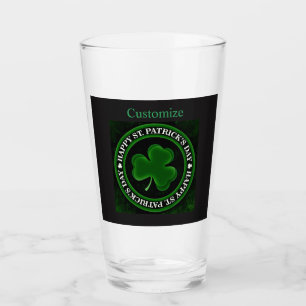 Grünes Kleeblatt St Patrick's Day Glas
